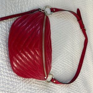 Rebecca Minkoff Red Quilted Leather Crossbody Bag